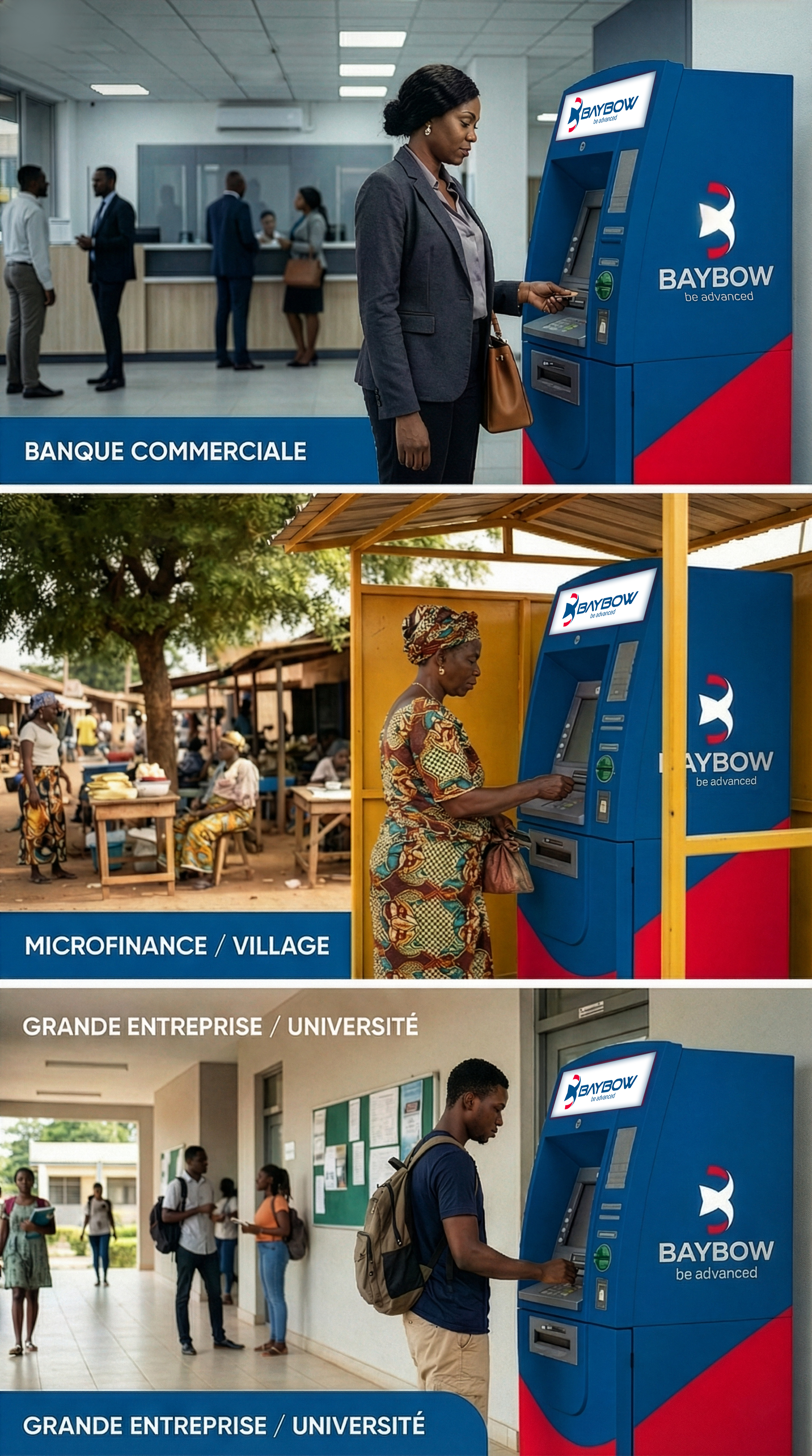 Différents scénarios de déploiement des GAB BAYBOW